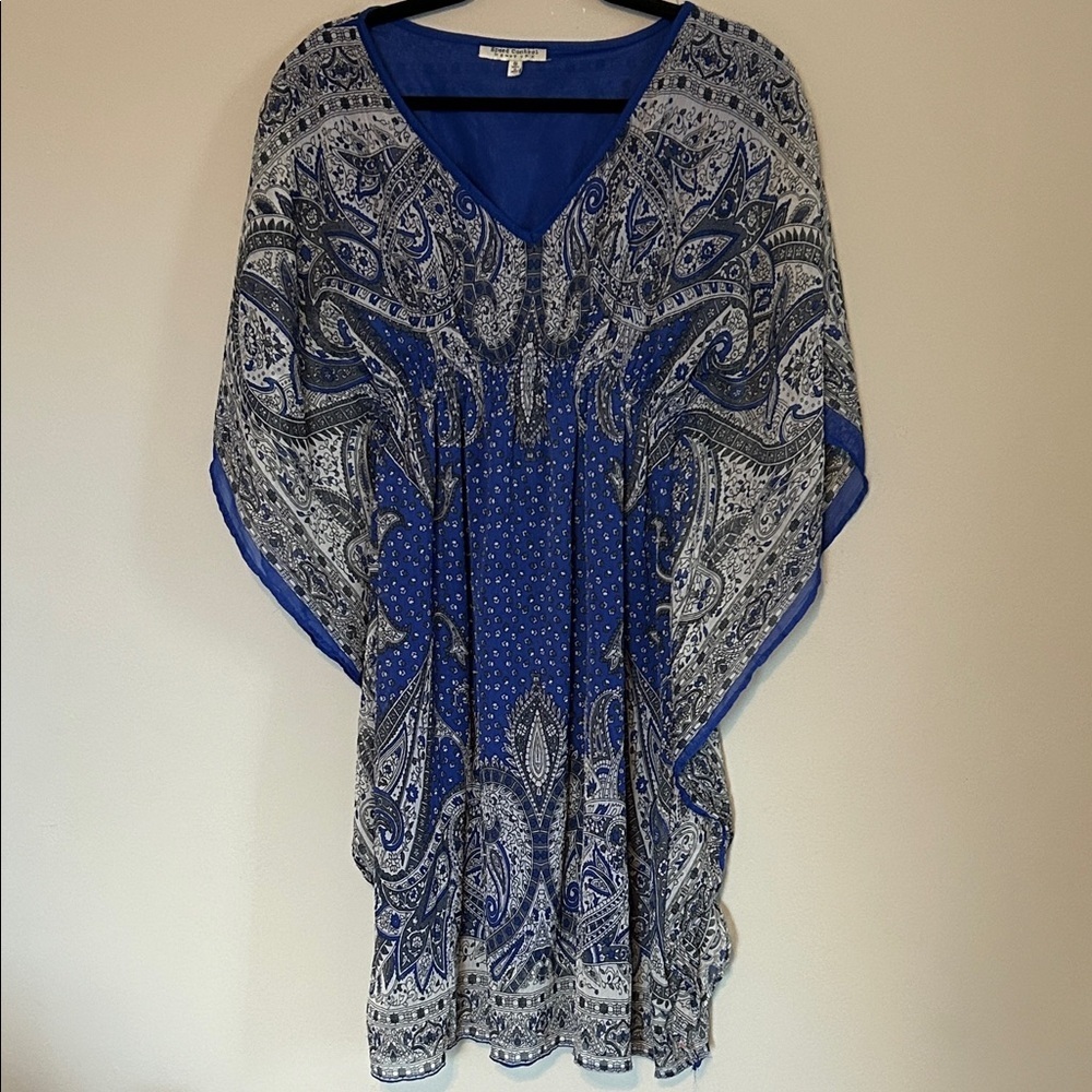 Speed Control Blue and Black Long Sleeve Dress